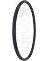 24 x 1 in. Urethane Pyramid Wheelchair Tire with Easier to Install Design - Angled view shown