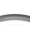 24 x 1 3/8 in. (37-540) Aero-Flex™ Urethane Wheelchair Street Tire - Profile  view