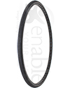 26 x 1 in. (590 mm) Shox Urethane Wheelchair Tire - Herringbone Tread - Angled view shown