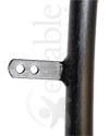 Anodized Aluminum 6 Tab Wheelchair Pushrim - close-up view of welded tab