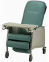 Invacare 3-Position Geriatric Recliner - Angled view of Jade model shown
