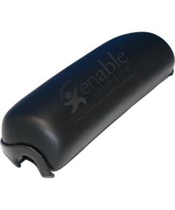 Wheelchair Armrest Pad / Waterfall Desk Length in Vinyl - Angled view shown