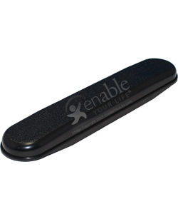Wheelchair Armrest Pad / Desk Length Non-Padded Plastic - Angled view shown