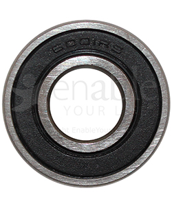 12 mm x 28 mm 6001Z Precision Wheelchair or Scooter Bearing - Front view shown