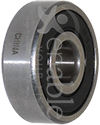 12 mm x 37 mm 6301RS Precision Wheelchair or Scooter Bearing - Angled view shown