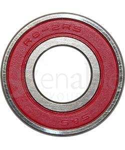1/2 x 1 1/8 in. R8RS Ceramic Precision Wheelchair or Scooter Bearing - Rubber shield side shown