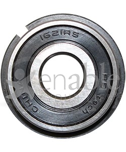 1/2 x 1 3/8 in. with Ring 1621RS Precision Wheelchair or Scooter Bearing - Front view shown