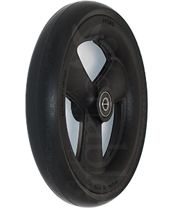 7 x 1 in. Primo Hollow Spoke Wheelchair Caster with Urethane Tire - Angled view shown