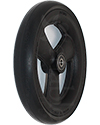 7 x 1 in. Primo Hollow Spoke Wheelchair Caster with Urethane Tire - Angled view shown