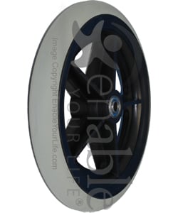 8 x 1 in. Economy 5 Spoke Wheelchair Caster Wheel with 1 1/2 in. Hub - Angled view shown