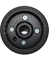 4 x 2 in. Two Piece Wheelchair Caster Rim with 2 1/2 in. Hub - front view shown