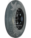 8 x 2 in. Standard Wheelchair Caster Wheel with Choice of Tire - Angled view shown with Urethane tire