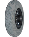 8 x 2 in. Wheelchair Caster Wheel with Primo Durotrap Tire - Angled view shown
