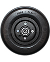 8 x 2.25 in. Wheelchair Caster Wheel with Solid Urethane Tire - Front view shown with black tire