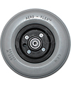 8 x 2.25 in. Wheelchair Caster Wheel with Solid Urethane Tire - Front view shown with gray tire