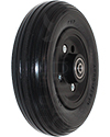 7 x 2 in. Quickie Replacement Wheelchair Caster Wheel - Angled view shown with black tire