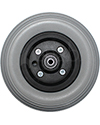 7 x 2 in. Quickie Replacement Wheelchair Caster Wheel - front view shown with gray tire