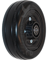 6 x 2 in. Wheelchair Caster Wheel with Black Urethane Tire - Angled view shown from other side