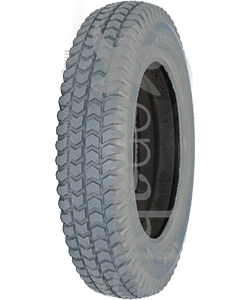 3.00-8 (14 x 3 in.) Primo Powertrax Foam Filled Wheelchair Tire - Angled view showing flat foam filling (foam does not rise above the tire bead)