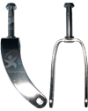 8 in. Chrome Steel Wheelchair Caster Fork - Invacare Type - pr
