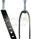 7 in. Aluminum Wheelchair Caster Fork - Invacare Type - pr