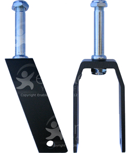 5 in. Aluminum Wheelchair Caster Fork With 2 1/2L x 1/2 in. Stem & Nut