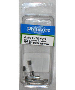 Glass Fuse - 4 AMP GMA Type 5mm X 20mm Pack of 5
