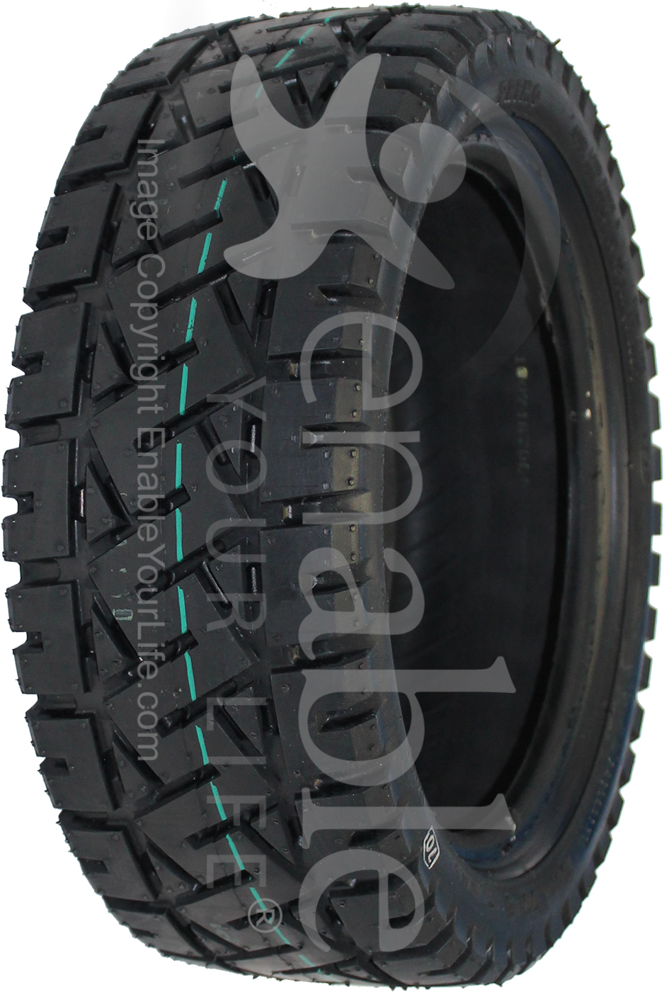13 x 4.00-8 Primo Low Profile Pneumatic Scooter Tire - Angled View Shown