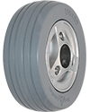 6 x 2 in. (150 x 50) Permobil M300 and M400 Replacement Wheelchair Caster Wheel with Gray Tire (Compare to Permobil Part 1830337) - Angled view shown