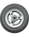 8 x 2 in. (200 x 50) Permobil M300, M300HD, and M400 Replacement Wheelchair Caster Wheel with Light Gray Tire (Compare to Permobil Part 1826508) - Back view shown