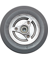 8 x 2 in. (200 x 50) Permobil M300, M300HD, and M400 Replacement Wheelchair Caster Wheel with Light Gray Tire (Compare to Permobil Part 1826508) - Front view shown