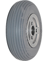 2.50-3 (210-65) Permobil C300, C350, and C500 Replacement Wheelchair Caster Wheel with Light Gray Tire (Compare to Permobil Part 1822415) - Angled view shown