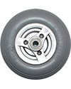 2.50-3 (210-65) Permobil C300, C350, and C500 Replacement Wheelchair Caster Wheel with Light Gray Tire (Compare to Permobil Part 1822415) - Back view shown