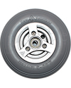 2.50-3 (210-65) Permobil C300, C350, and C500 Replacement Wheelchair Caster Wheel with Light Gray Tire (Compare to Permobil Part 1822415) - Front view shown