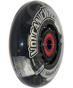 3 x 1 in. (76 mm) Volcanic Glare Ultimate™ Light-Up Wheelchair Caster - Angled view shown