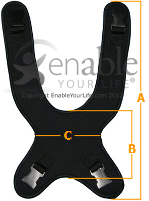 Aftermarket Group Standard Fit Wheelchair Chest Harness Dimension Guide