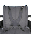 Aftermarket Group Standard Fit Wheelchair Chest Harness - Shown mounted to a manual wheelchair