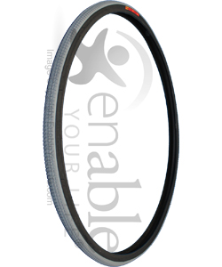 Primo 24 x 1 in. (25-540) Primo Cross Court Wheelchair Tire - Angled view shown