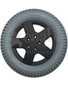 14 x 3 in (3.00-8) Invacare Drive Wheel  for TDX and Storm 3G - Black - View from the front