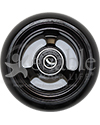 3 x 1.4 in. Frog Legs EPIC Soft Roll Aluminum Wheelchair Caster - Front view shown of black tire with black rim