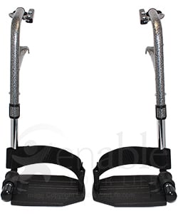 Invacare Swing Away Footrest Assembly with Heel Loop and 3 1/8" Pin Spacing - pr