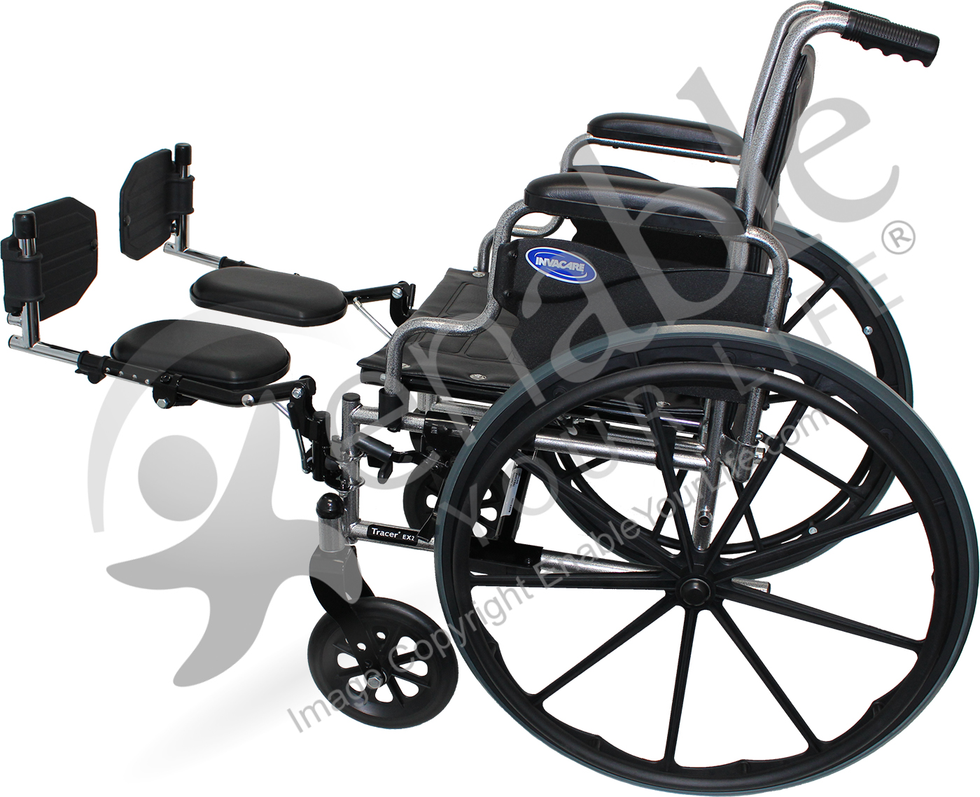 Invacare Elevating Legrest Assembly with Padded Calf Pad - pr
