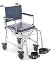Invacare® Mariner Rehab Shower Transport Chair with Commode - shown with cover installed