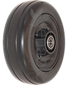 6 x 2 in. Invacare Wheelchair Replacement Caster Wheel in Black - Angled view shown