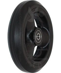 5 x 1 in. Invacare Anti-Tip Wheel for the Aviva® FX Model Wheelchairs - Angled view shown