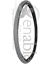 24 x 1 3/8 in. (37-540) Kenda Kwick Trax Wheelchair Tire w/Iron Cap - Angled view of gray tire shown
