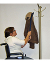 Maddak Combination Dressing Stick and Shoe Horn - Shown Hanging Coat
