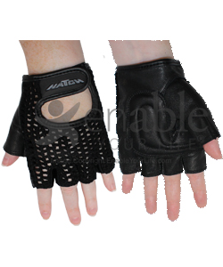 Hatch Leather Wheelchair Push Gloves with Half Finger Design