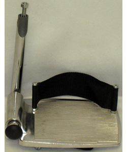 Wheelchair Footplate Heel Loops - 8" model shown mounted to footplate