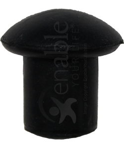 Black Rubber Bumper Plug - Fits 7/8 in. Tube Foot Plates